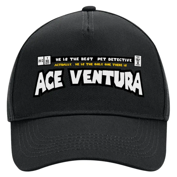 Ace Ventura: Pet Detective — Καπέλο Ενηλίκων Ultimate ΜΑΥΡΟ, (100% ΒΑΜΒΑΚΕΡΟ DRILL, ΕΝΗΛΙΚΩΝ, UNISEX, ONE SIZE)