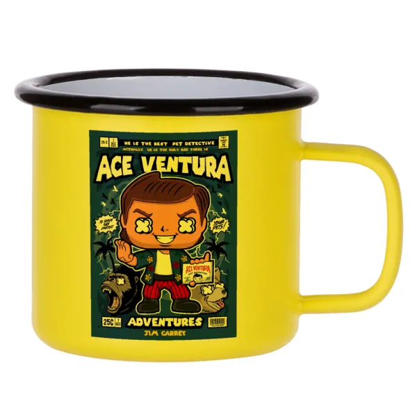 Ace Ventura: Pet Detective — Κούπα Μεταλλική εμαγιέ ΜΑΤ Κίτρινη 360ml