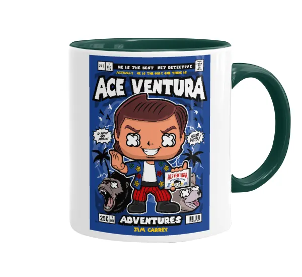 Ace Ventura: Pet Detective — Κούπα χρωματιστή πράσινη, κεραμική, 330ml