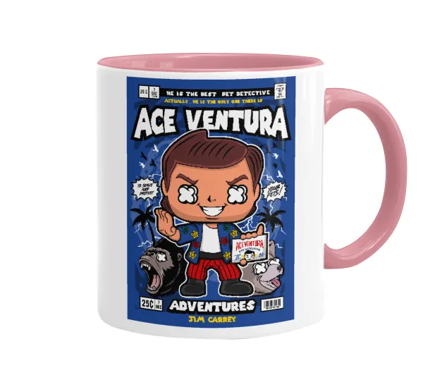Ace Ventura: Pet Detective — Κούπα χρωματιστή ροζ, κεραμική, 330ml