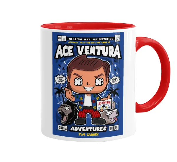 Ace Ventura: Pet Detective — Κούπα χρωματιστή κόκκινη, κεραμική, 330ml