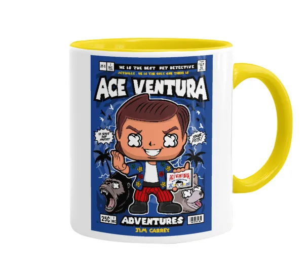Ace Ventura: Pet Detective — Mug colored yellow, ceramic, 330ml