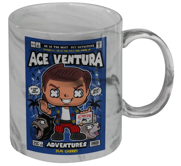 Ace Ventura: Pet Detective — Κούπα κεραμική, marble style (μάρμαρο), 330ml