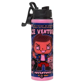 Ace Ventura: Pet Detective, Metallic water bottle with safety lid, 850ml aluminum