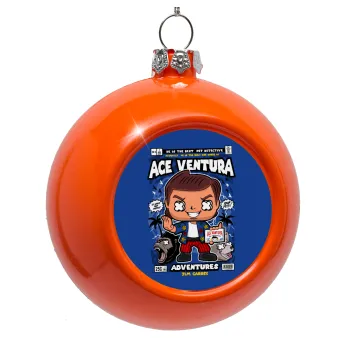 Ace Ventura: Pet Detective, Στολίδι Χριστουγεννιάτικη μπάλα δένδρου Πορτοκαλί 8cm