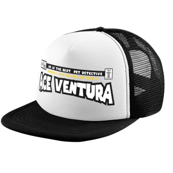 Ace Ventura: Pet Detective, Child's Soft Trucker Hat with BLACK/WHITE Mesh (POLYESTER, CHILD, ONE SIZE)