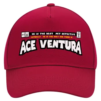 Ace Ventura: Pet Detective, Καπέλο Ενηλίκων Ultimate ΚΟΚΚΙΝΟ, (100% ΒΑΜΒΑΚΕΡΟ DRILL, ΕΝΗΛΙΚΩΝ, UNISEX, ONE SIZE)