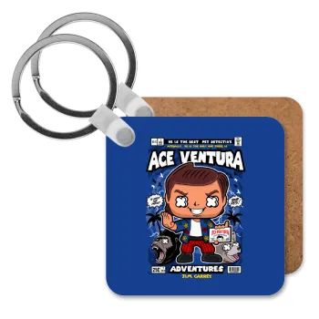 Ace Ventura: Pet Detective, Μπρελόκ Ξύλινο τετράγωνο MDF