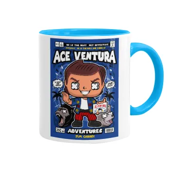 Ace Ventura: Pet Detective, Κούπα χρωματιστή γαλάζια, κεραμική, 330ml
