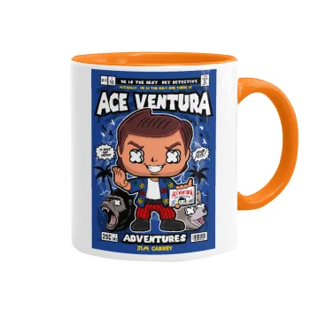 Ace Ventura: Pet Detective, Κούπα χρωματιστή πορτοκαλί, κεραμική, 330ml