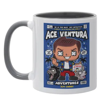 Ace Ventura: Pet Detective, Κούπα χρωματιστή γκρι, κεραμική, 330ml