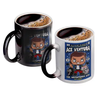 Ace Ventura: Pet Detective, Color changing magic Mug, ceramic, 330ml when adding hot liquid inside, the black colour desappears (1 pcs)