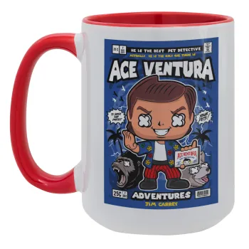 Ace Ventura: Pet Detective, Κούπα Mega 15oz, κεραμική Κόκκινη, 450ml