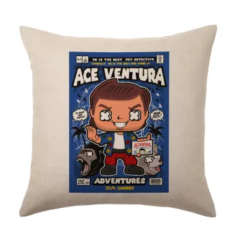 Ace Ventura: Pet Detective, Μαξιλάρι καναπέ ΛΙΝΟ 40x40cm περιέχεται το  γέμισμα