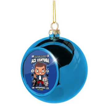 Ace Ventura: Pet Detective, Blue Christmas tree ball ornament 8cm