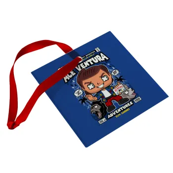 Ace Ventura: Pet Detective, Christmas ornament, glass square ornament 9x9cm