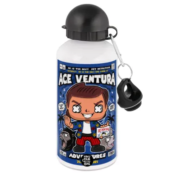 Ace Ventura: Pet Detective, Metal water bottle, White, aluminum 500ml