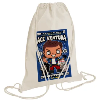 Ace Ventura: Pet Detective, Τσάντα πλάτης πουγκί GYMBAG natural (28x40cm)