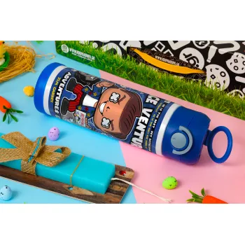 Ace Ventura: Pet Detective, Easter candle, Childrens hot water bottle, stainless steel, with safety straw, BLUE (500ml)