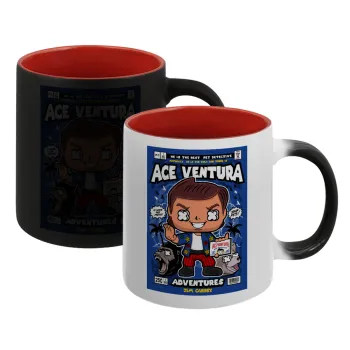 Ace Ventura: Pet Detective, Κούπα Μαγική εσωτερικό κόκκινο, κεραμική, 330ml που αλλάζει χρώμα με το ζεστό ρόφημα