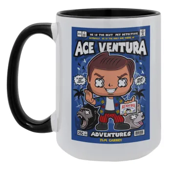 Ace Ventura: Pet Detective, Κούπα Mega 15oz, κεραμική Μαύρη, 450ml
