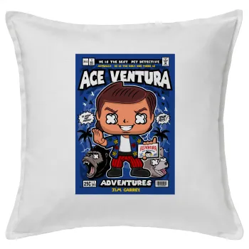 Ace Ventura: Pet Detective, Sofa cushion White 50x50cm includes filling