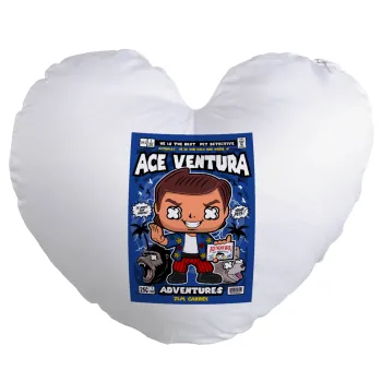 Ace Ventura: Pet Detective, Μαξιλάρι καναπέ καρδιά 40x40cm περιέχεται το  γέμισμα