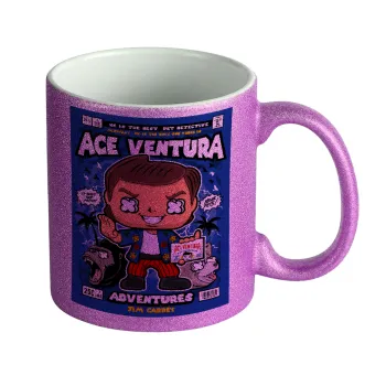 Ace Ventura: Pet Detective, Κούπα Μωβ Glitter που γυαλίζει, κεραμική, 330ml