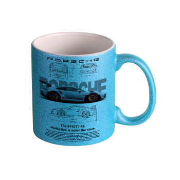 Porsche, Κούπα Σιέλ Glitter που γυαλίζει, κεραμική, 330ml