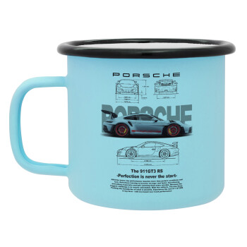 Porsche, Κούπα Μεταλλική εμαγιέ ΜΑΤ σιέλ 360ml