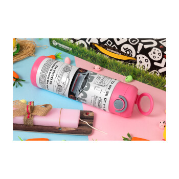 Porsche, Πασχαλινή Λαμπάδα με Παιδικό παγούρι θερμό, ανοξείδωτο, με καλαμάκι ασφαλείας, ΡΟΖ (500ml)