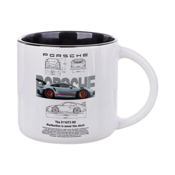 Porsche, Κούπα κεραμική 400ml Λευκή/Μαύρη