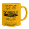 Ceramic coffee mug yellow, 330ml