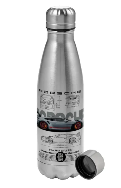 Porsche — Μεταλλικό παγούρι νερού, ανοξείδωτο ατσάλι, 750ml