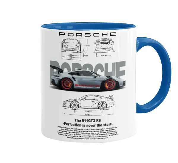 Porsche — Mug colored blue, ceramic, 330ml