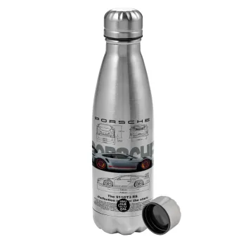 Porsche, Metallic water bottle, stainless steel, 750ml