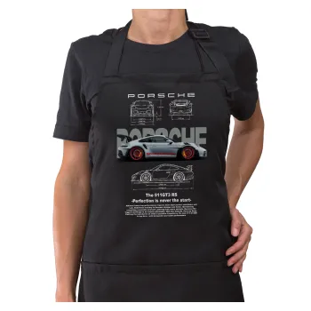 Porsche, Ποδιά μακριά Σεφ ολόσωμη με τσέπες Μαύρη (ΕΝΗΛΙΚΩΝ)