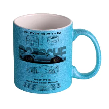 Porsche, Κούπα Σιέλ Glitter που γυαλίζει, κεραμική, 330ml