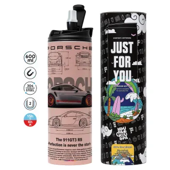 Porsche, Tumbler stainless steel PINK 600ml