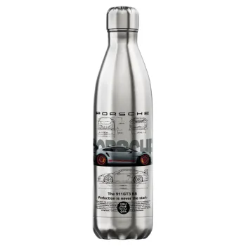 Porsche, Μεταλλικό παγούρι θερμός Inox (Stainless steel), διπλού τοιχώματος, 750ml