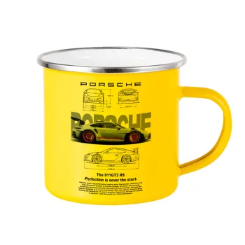 Porsche, Yellow Enamel Metallic Cup 360ml