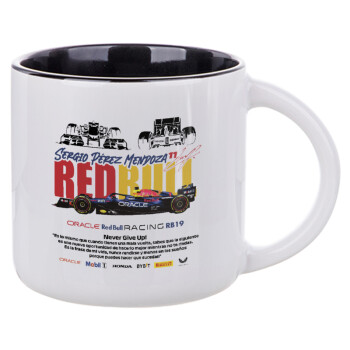 Sergio Perez - F1 Red Bull Racing, Κούπα κεραμική 400ml Λευκή/Μαύρη
