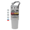 GREY color, 890ml (30oz) stainless Steel Tumbler with Handle