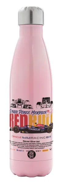 Sergio Perez - F1 Red Bull Racing — Metal mug thermos Pink Iridiscent (Stainless steel), double wall, 500ml