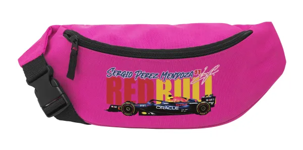 Sergio Perez - F1 Red Bull Racing — Unisex τσαντάκι μέσης (μπανάνα) χρώματος ΡΟΖ με 2 τσέπες