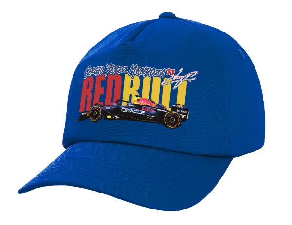 Sergio Perez - F1 Red Bull Racing — Twill Καπέλο παιδικό ΜΠΛΕ (100% ΒΑΜΒΑΚΕΡΟ, ΠΑΙΔΙΚΟ, UNISEX)