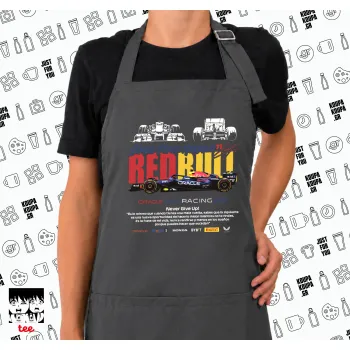 Sergio Perez - F1 Red Bull Racing, Ποδιά μακριά Σεφ ολόσωμη με τσέπες GREY (ΕΝΗΛΙΚΩΝ)