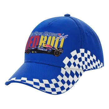 Sergio Perez - F1 Red Bull Racing, Καπέλο Ενηλίκων Ultimate ΜΠΛΕ RACING, (100% ΒΑΜΒΑΚΕΡΟ DRILL, ΕΝΗΛΙΚΩΝ, UNISEX, ONE SIZE)