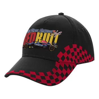 Sergio Perez - F1 Red Bull Racing, Adult Cap RACING Ultimate Black/Red, (100% COTTON DRILL, ADULT, UNISEX, ONE SIZE)