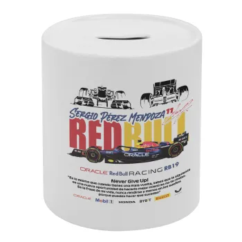Sergio Perez - F1 Red Bull Racing, Κουμπαράς πορσελάνης με τάπα